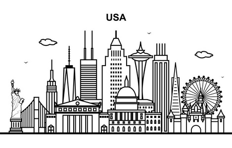 美利坚合众国城市美国城市景观天际线插图