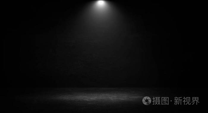 空的黑色工作室房间. 黑暗的背景. 抽象的暗空工作室房间纹理.