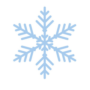 雪花冬季新年蓝色艺术符号图标