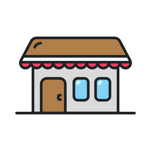 矢量平线笔画图标.照片