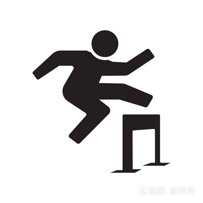 在白色背景上挑战图标概念