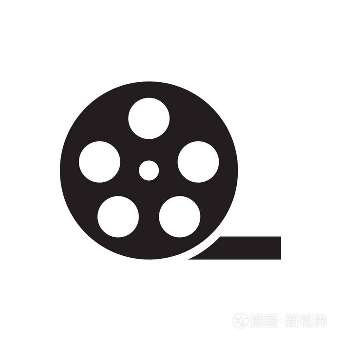 在白色背景上分离的moviesicon概念