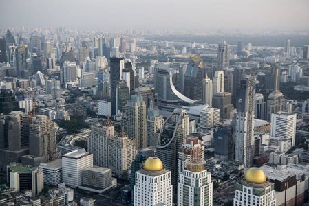 从泰国东南部曼谷的白约克天空酒店看到的风景。 泰国曼谷2018年11月