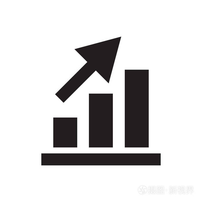 白色背景上的趋势图标概念