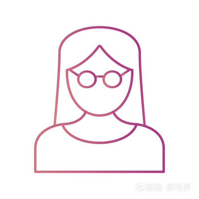 女科学家矢量图标符号图标矢量插图个人和商业用途