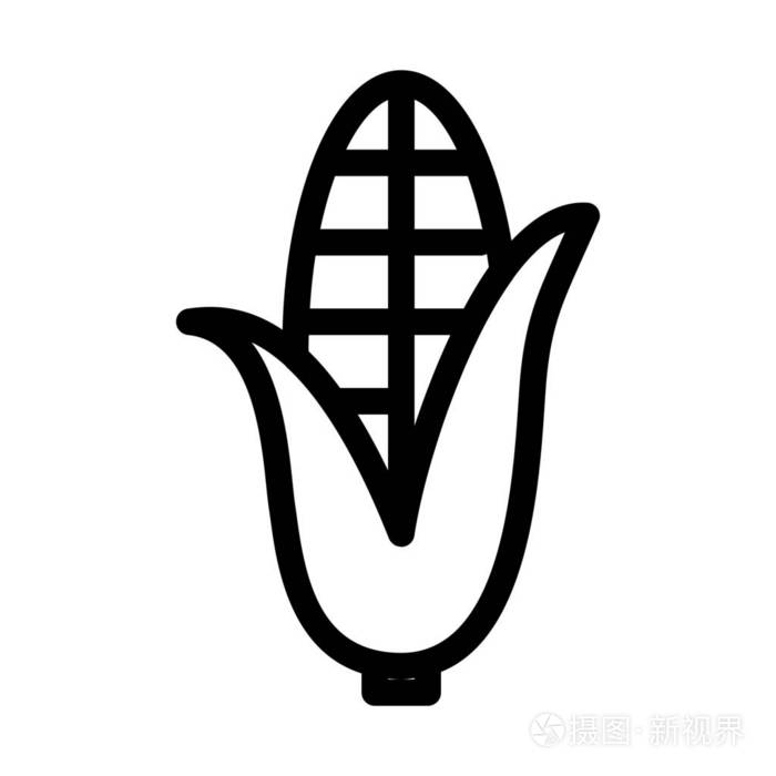 有机营养玉米标志矢量图