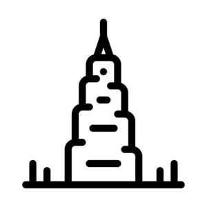 迪拜哈利法塔简单矢量插图照片