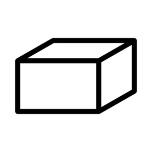 长方体形状面图图示简单线条插图照片