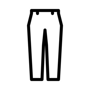正式派对裤子简单的线条插图