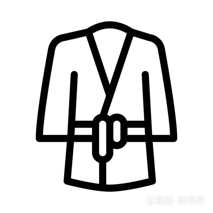 酒店浴袍的简单矢量插图插画-正版商用图片17abun-摄图新视界