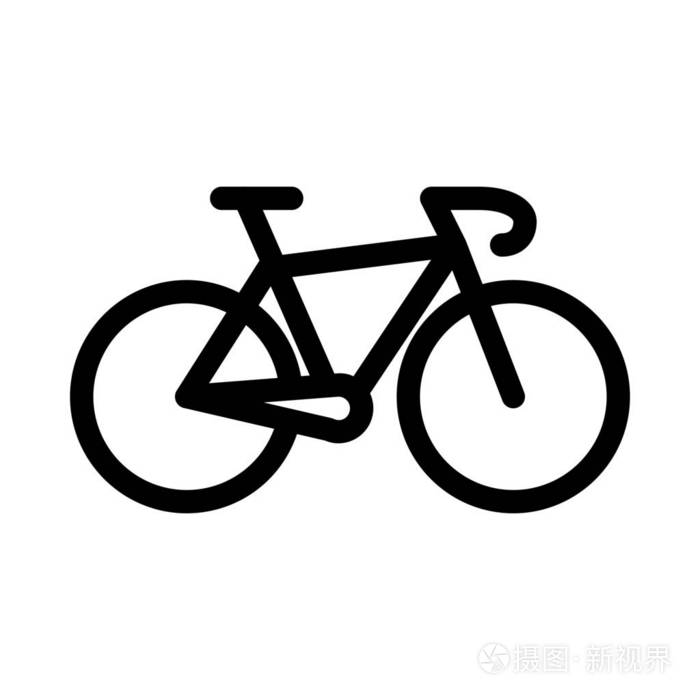 运动自行车骑行简单矢量插图