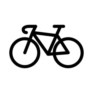 徒步旅行自行车骑标志矢量插图图片