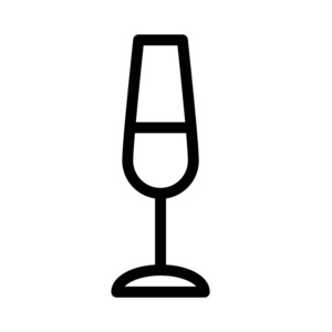 酒杯图标简单线条插图图片