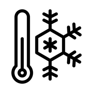 气温低冰寒温度图标简单线条插图照片