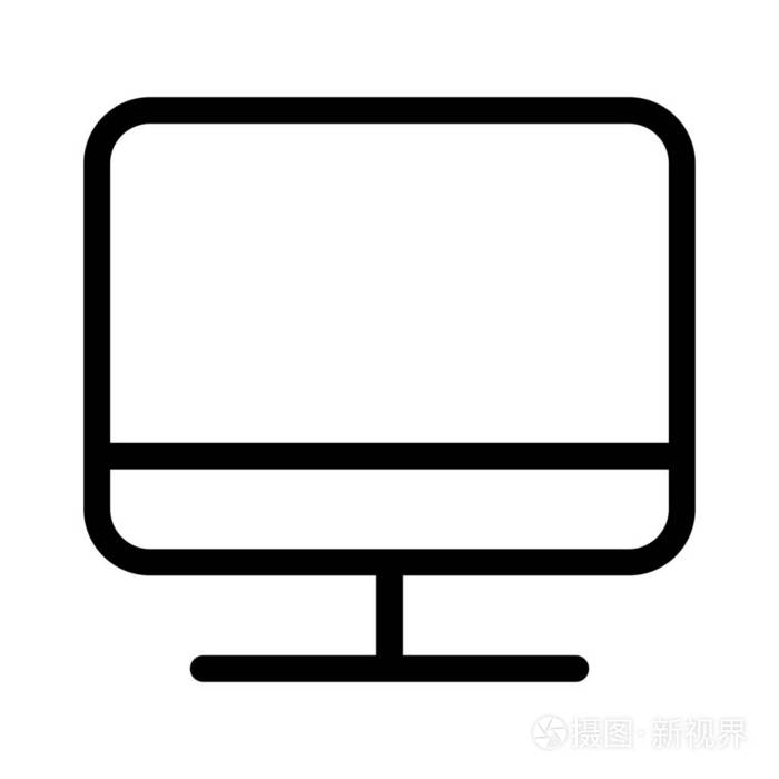 平板显示器简易矢量图标牌