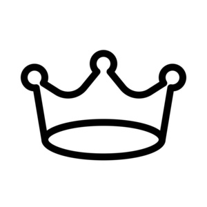 王国女王皇冠图标矢量插图