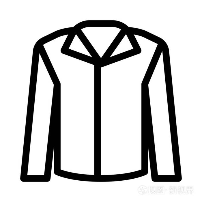 冬季夹克穿简单的线条插图插画-正版商用图片17aefe-摄图新视界