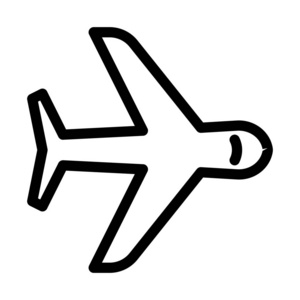 飞机航空运输标志矢量插图图片