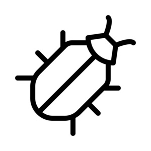 甲虫虫虫孤立图标矢量图