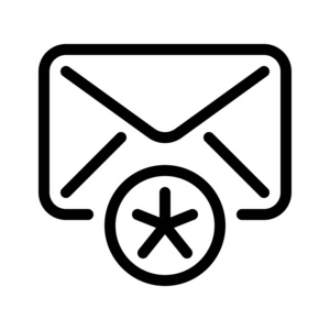 新邮件简单矢量插图标志