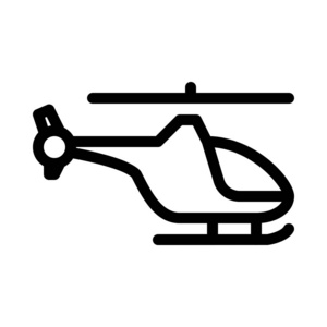 航空运输直升机标志矢量插图图片