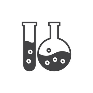 化学实验室符号标志插图. 像素完美照片