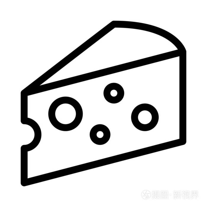 牛奶产品奶酪切片插画-正版商用图片17al47-摄图新视界