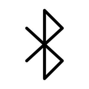 蓝牙网络符号，简单的线条插图