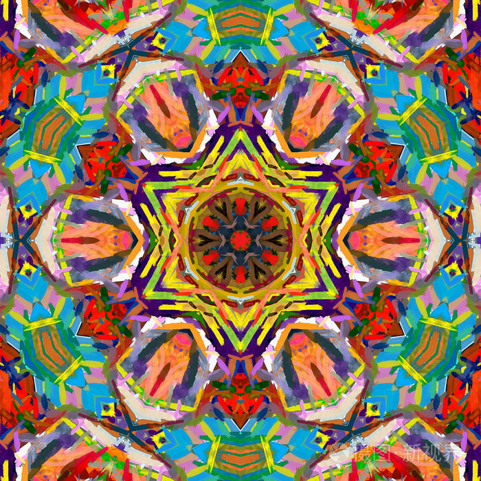 几何分形概念图形艺术. 图案设计创意封面网页横幅卡或邀请.