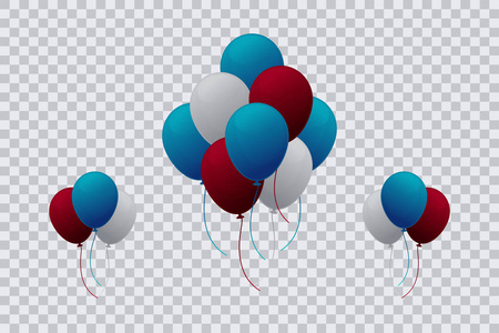 透明的彩色气球节日的纹理