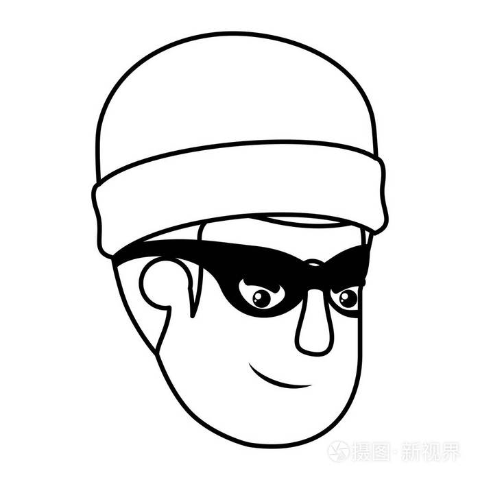 头与小偷头像字符的面具