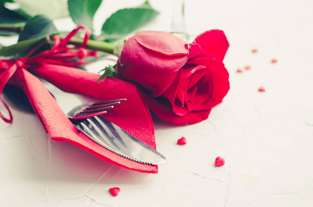 s Day or romantic dinner concept. Valentine day or proposal back