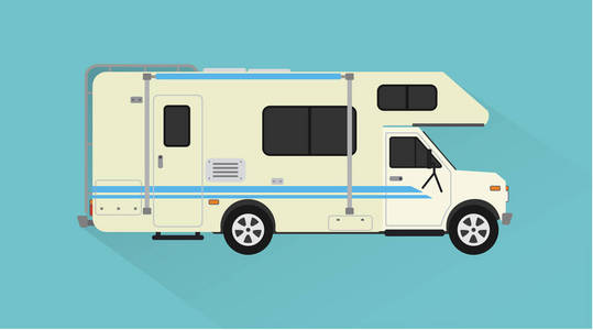 露营拖车车设计平面样式图片