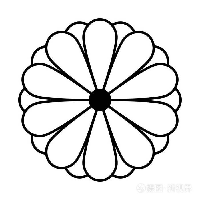 日本菊花矢量无缝图案.向量插画-正版商用图片17azbi-摄图新视界