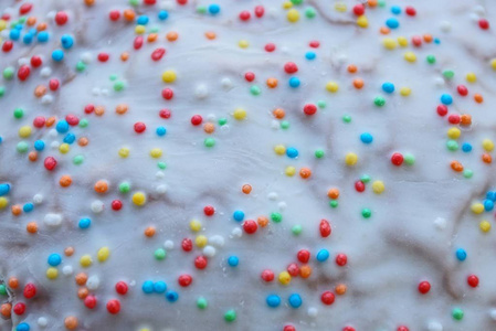 蛋糕上甜粉的彩色背景图片