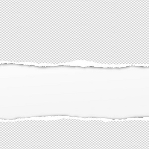 为文本或消息而拆掉的方形灰色纸张位于白色背景上。向量例证