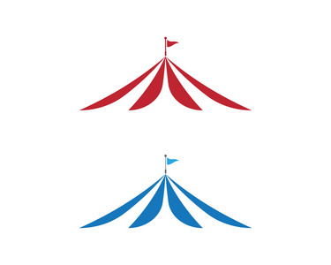 马戏团矢量插图设计标志模板
