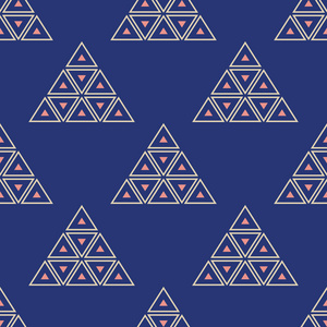 三角形的抽象无缝图案. 重复几何瓷砖. 矢量颜色背景.