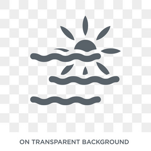 雾天图标。 雾天设计理念来自天气收集。 透明背景上的简单元素矢量插图。
