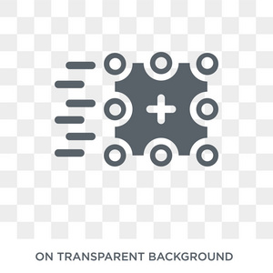 时尚的平面矢量匹配移动图标透明背景上的人工智能未来技术收集.