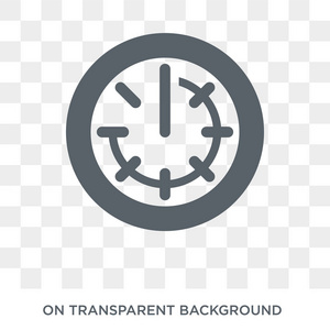 定时图标。 时间设计概念从时间管理集合。 透明背景上的简单元素矢量插图。