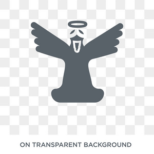 上帝的偶像. 时尚的平面矢量神图标透明背景上的宗教收藏.