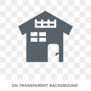 房子图标。 房屋设计理念来自收藏。 透明背景上的简单元素矢量插图。