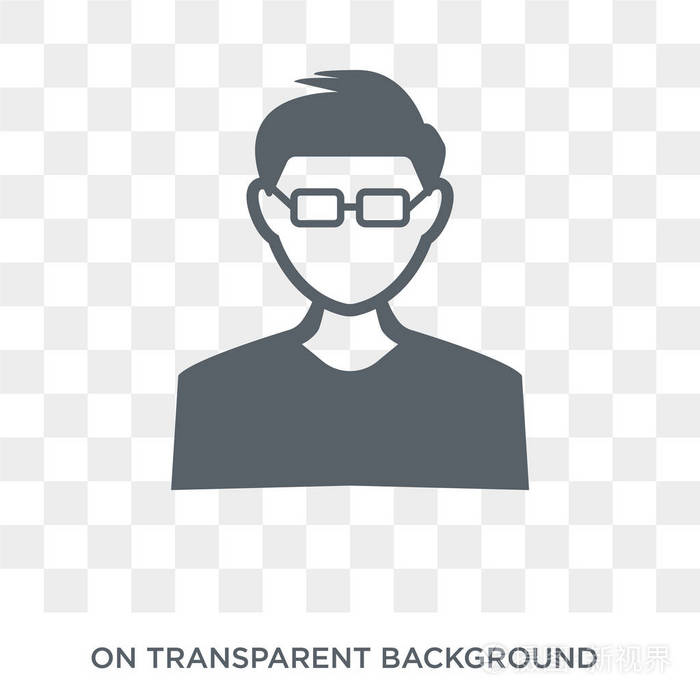 时尚的平面矢量图形设计师图标透明背景从职业收集.