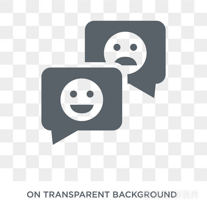 情感图标. 人力资源收集的情感设计理念. 透明背景上的简单元素矢量插