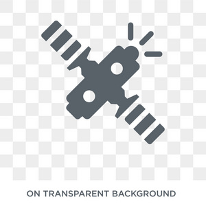 大卫星图标。 时尚的平面矢量大卫星图标透明背景从硬件收集。 高质量的填充大卫星符号用于网络和移动