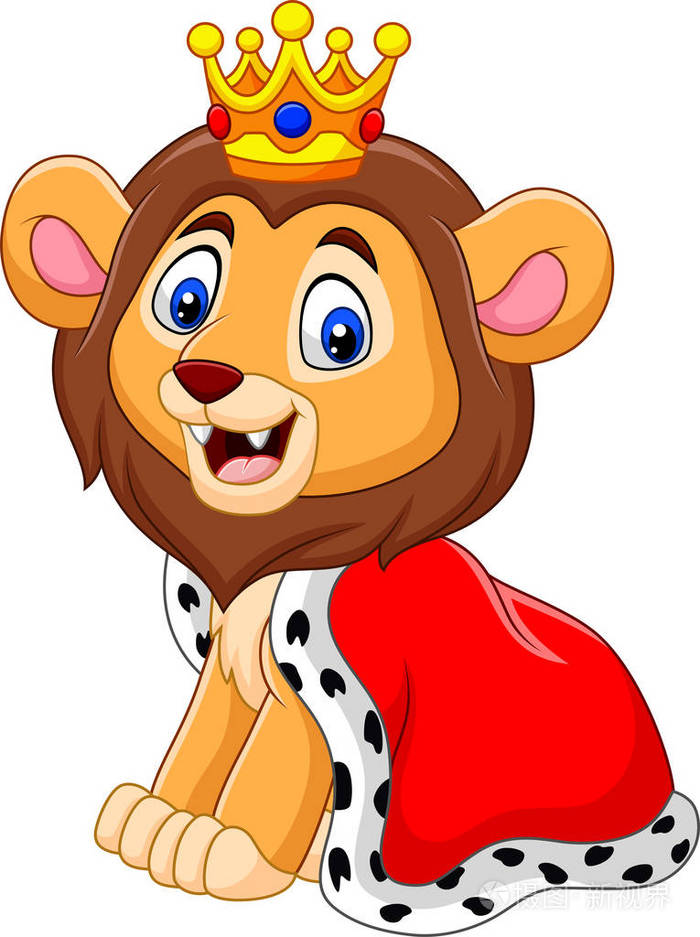 卡通可爱狮子王矢量插图插画-正版商用图片17bifj-摄图新视界