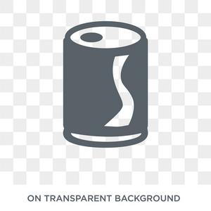 图标。 可乐设计理念来自饮料收集。 透明背景上的简单元素矢量插图。