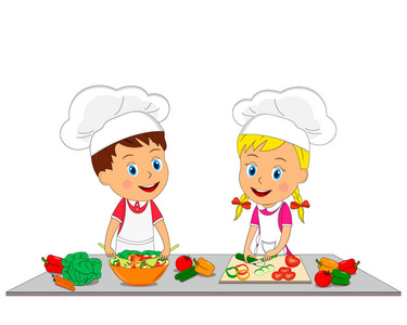 做饼干卡通图片