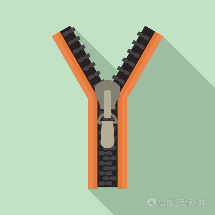 行李拉链图标, 平面样式插画-正版商用图片17bnq2-摄图新视界